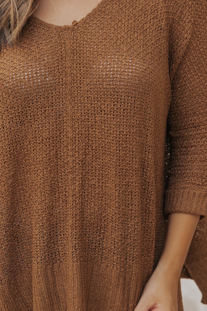 Ultimate Loose Fitted Sweater - Brown - Magnolia Boutique