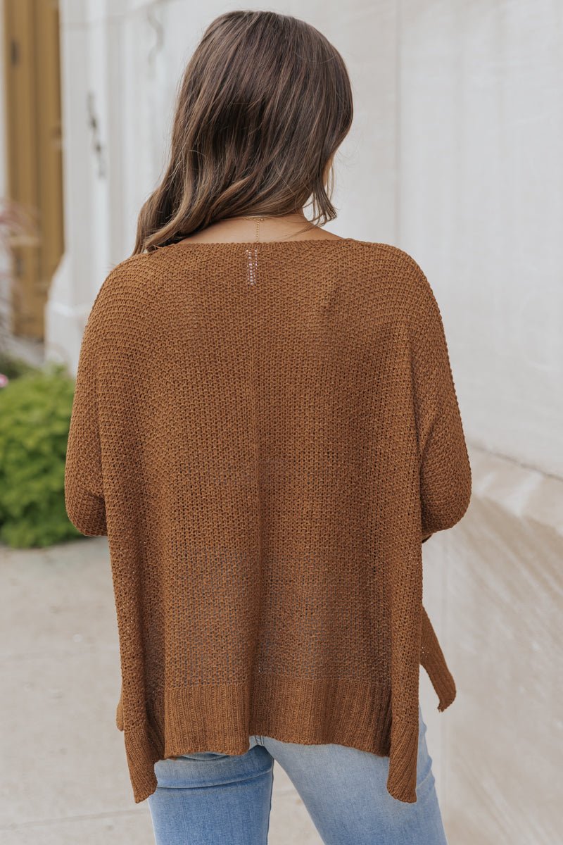 Ultimate Loose Fitted Sweater - Brown - Magnolia Boutique