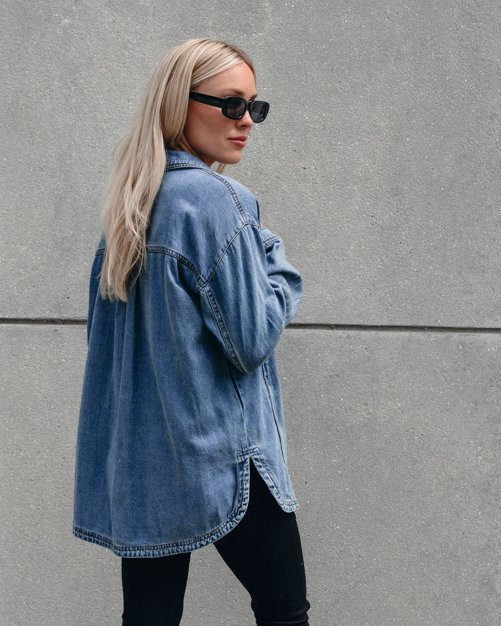 Vintage Button Down Denim Shacket - Magnolia Boutique