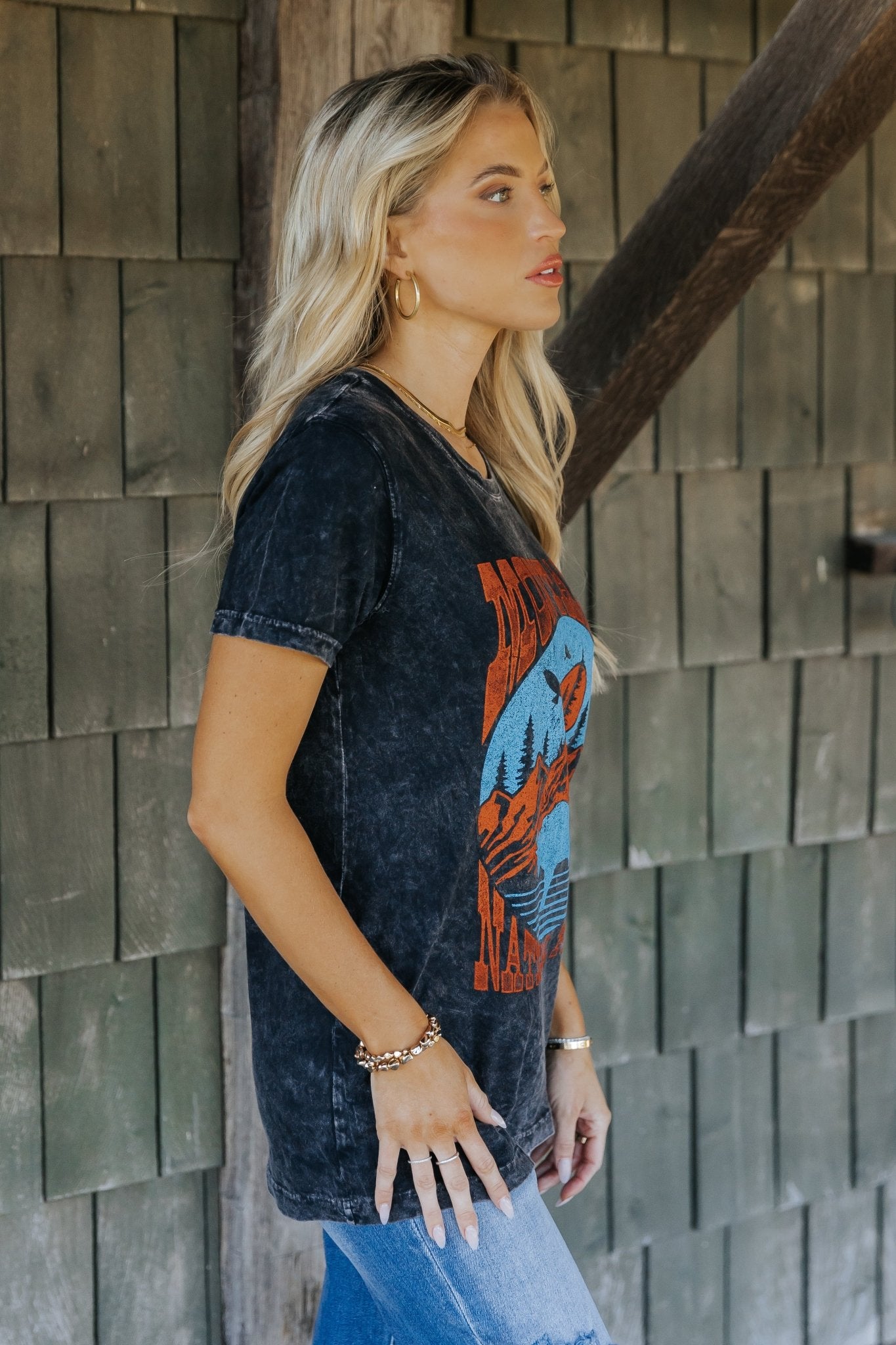 Vintage Charcoal Montana Graphic T-Shirt - Magnolia Boutique