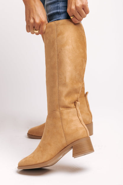 Vintage Tan Suede Knee High Boots - Magnolia Boutique