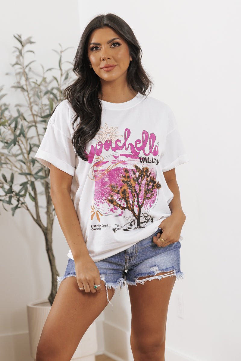 Vintage White Coachella Valley T-Shirt - Magnolia Boutique