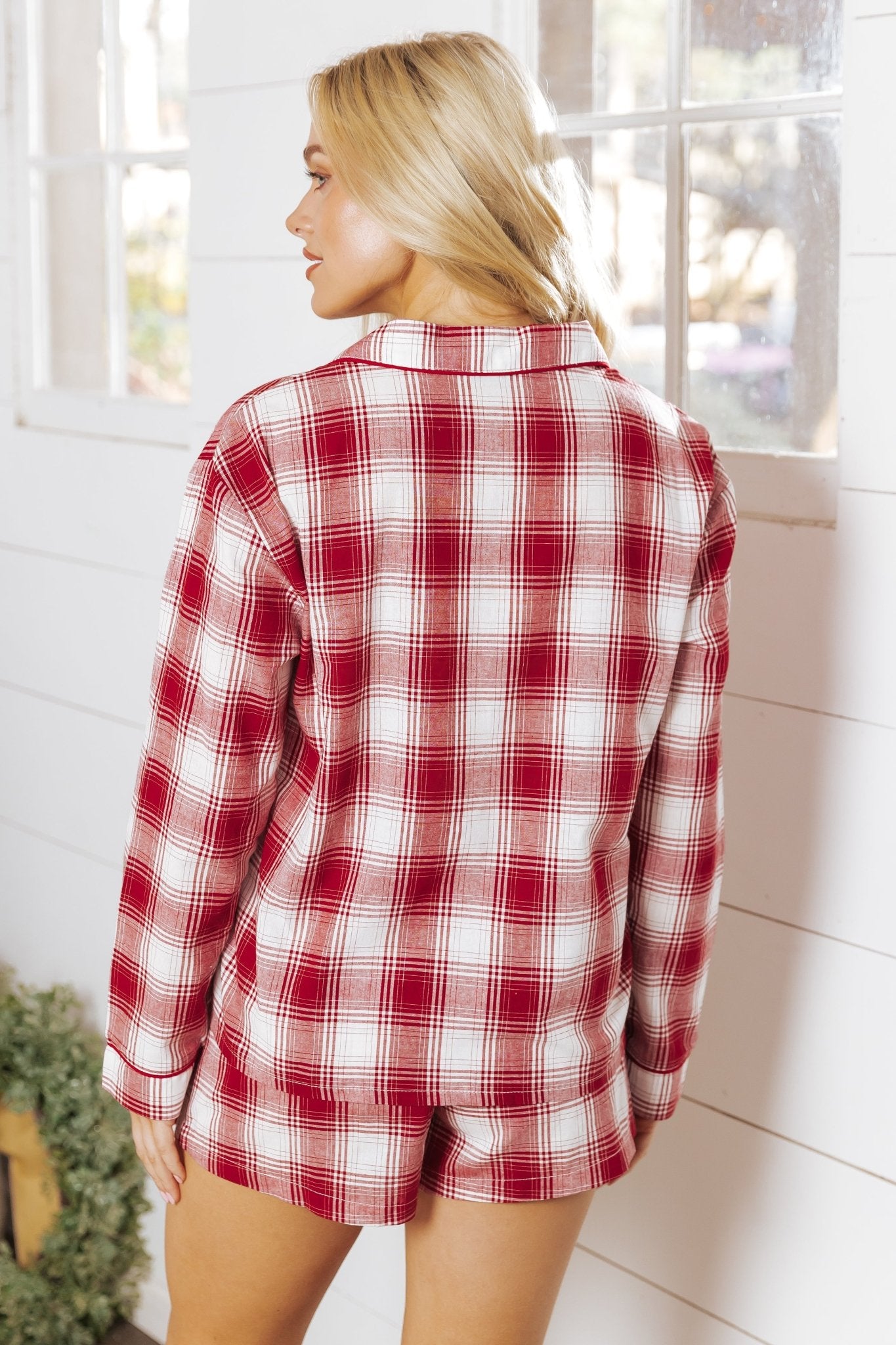 Waking Up Red Plaid Shirt & Shorts Set - Magnolia Boutique