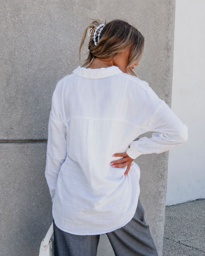 White Button Down Shirt - Magnolia Boutique