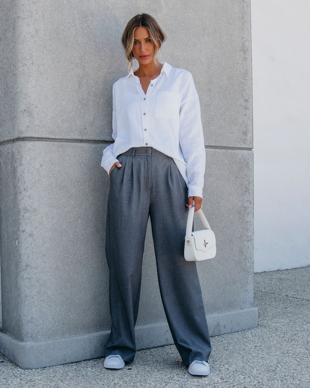 White Button Down Shirt - Magnolia Boutique