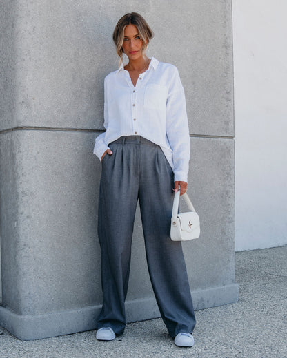 White Button Down Shirt - Magnolia Boutique