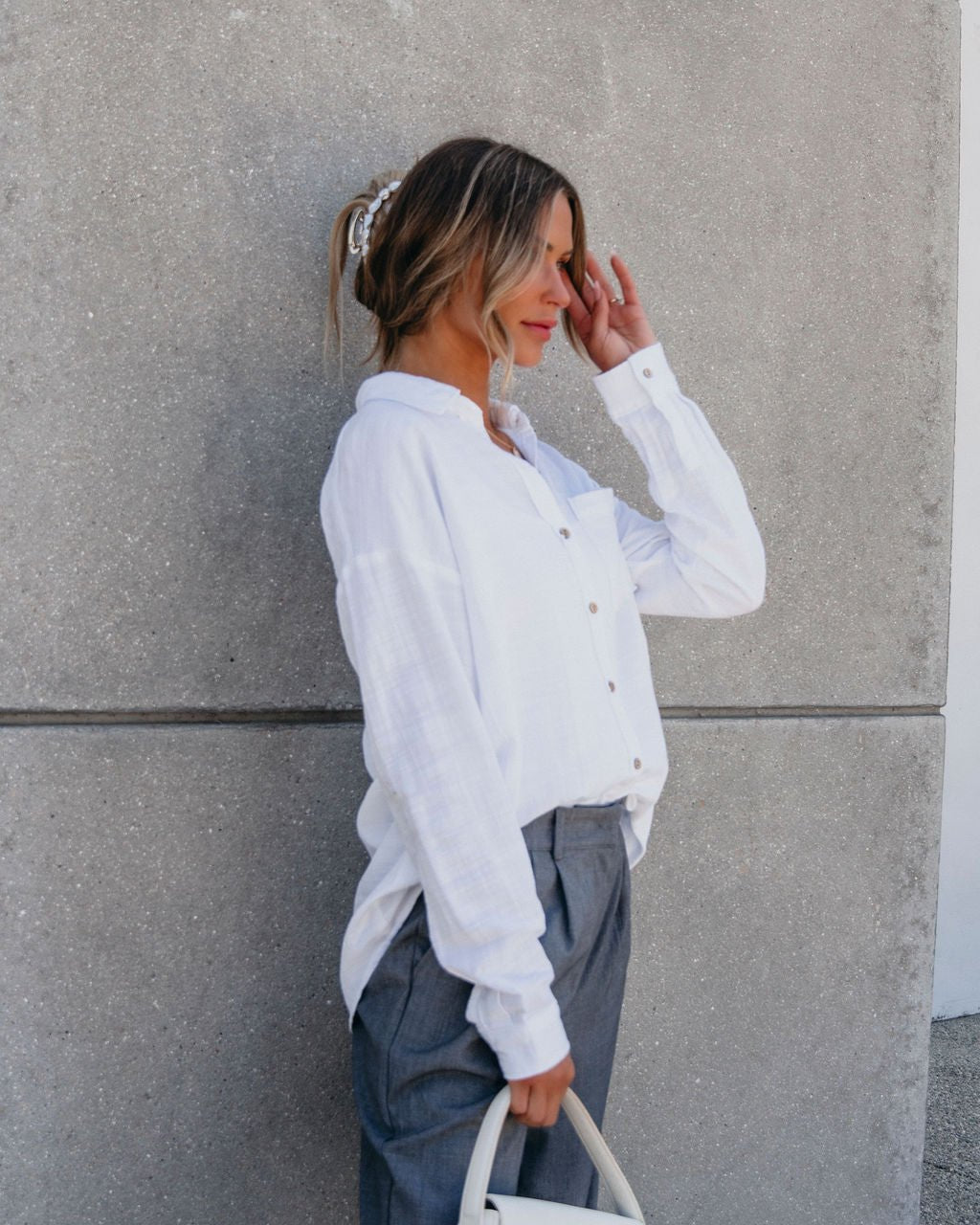 White Button Down Shirt - Magnolia Boutique