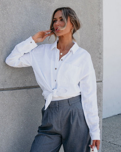 White Button Down Shirt - Magnolia Boutique