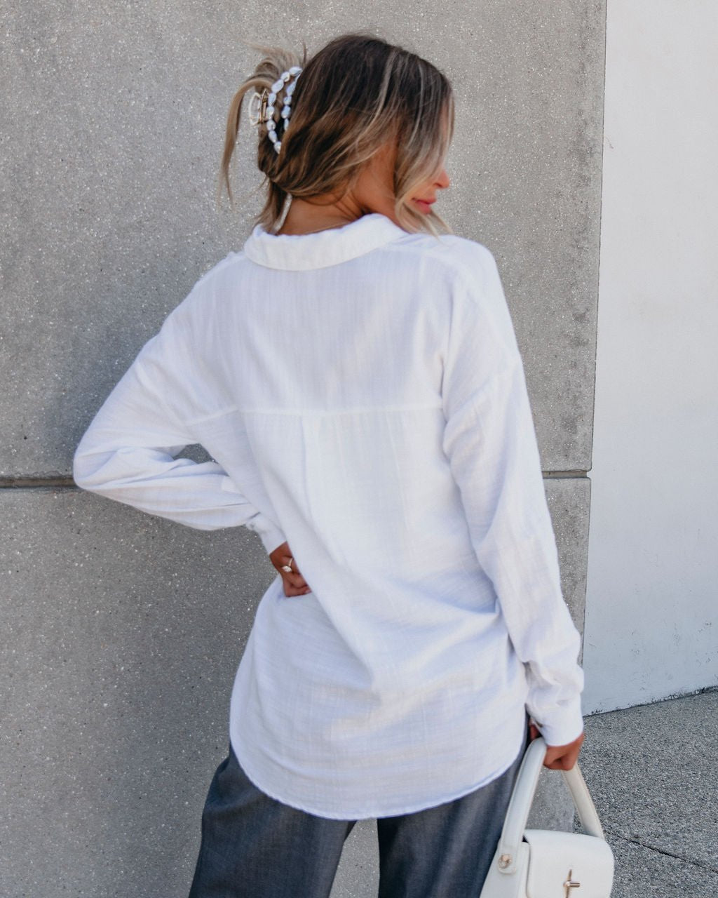 White Button Down Shirt - Magnolia Boutique