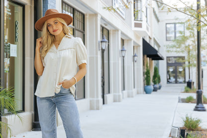 Yours To Cherish Braided Button Down Top - Magnolia Boutique