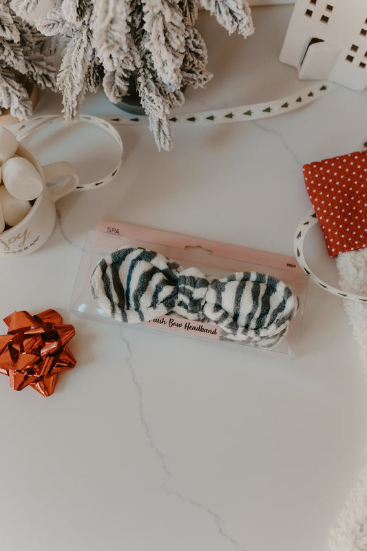 Zebra Print Plush Headband - Magnolia Boutique