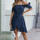 All The Frills Navy Tiered Mini Dress - Magnolia Boutique
