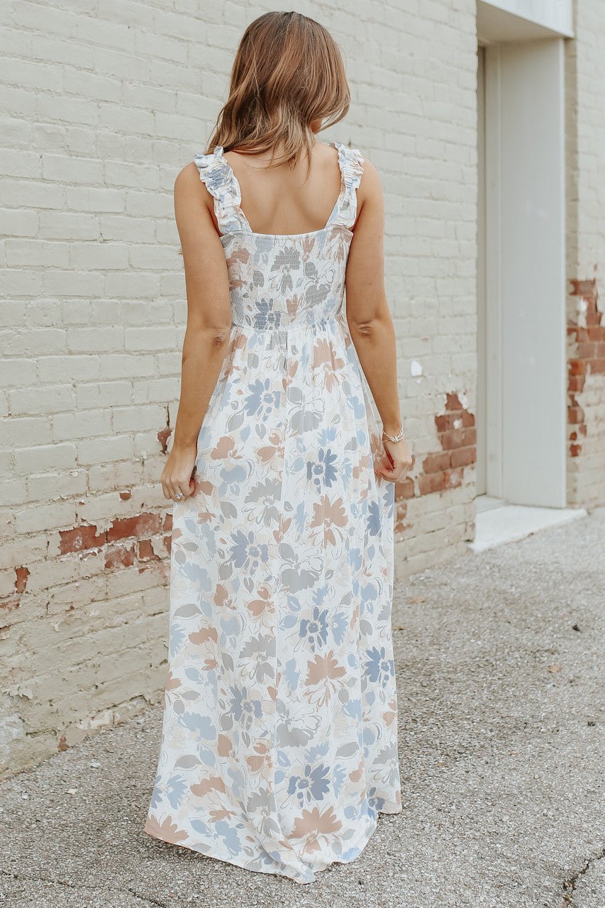 Always Been You Smocked Pastel Print High-Low Maxi Dress - FINAL SALE - Magnolia Boutique