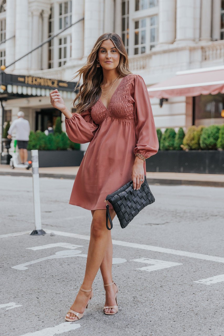 Style Brown Heels With a Minidress
