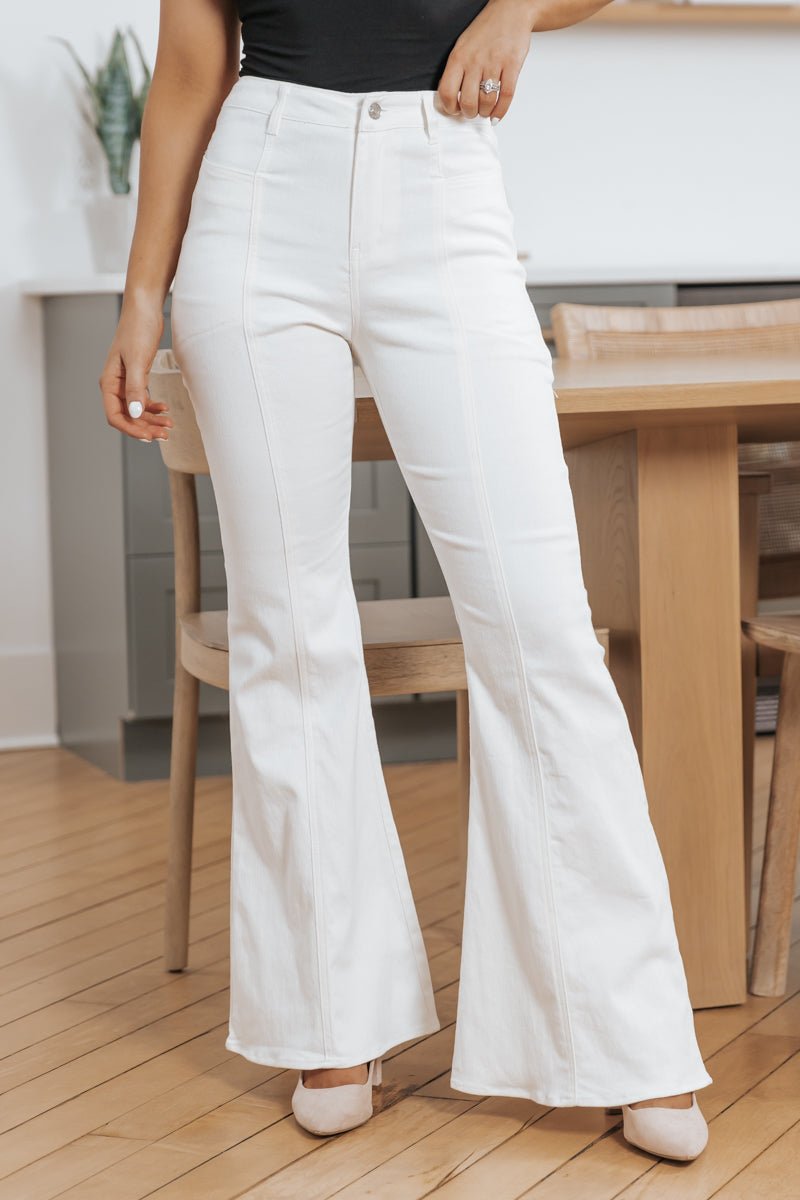 Amelia White High Rise Flare Jeans - Magnolia Boutique