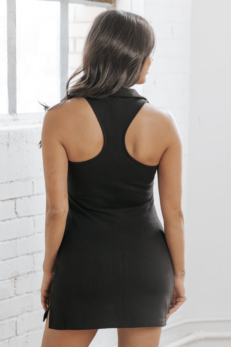Black Collared Tennis Dress - FINAL SALE – Magnolia Boutique