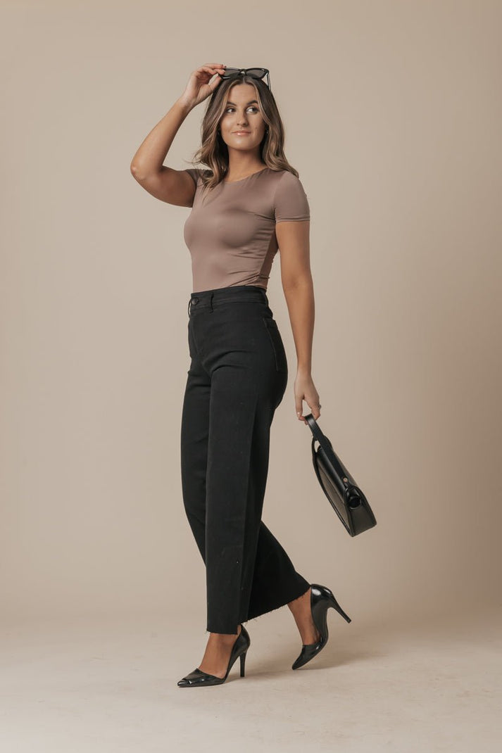 Fade Black Straight Wide Leg Denim Pants main image 0