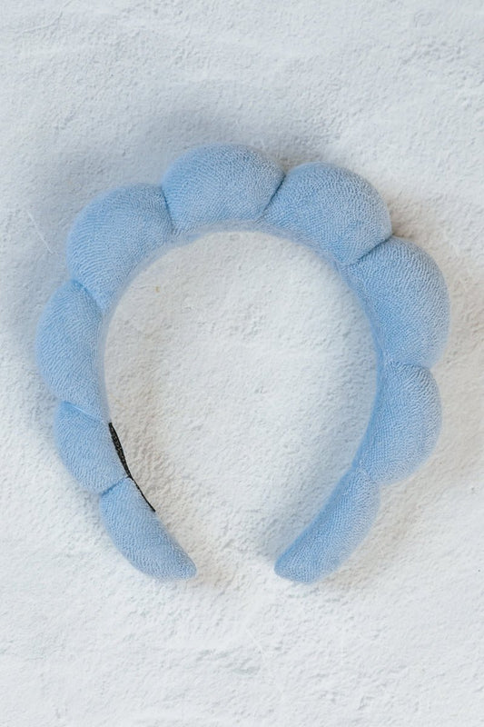 Blue Terry Scalloped Headband - Magnolia Boutique