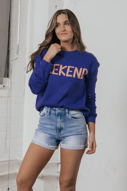 Blue Weekend Pullover Sweater - Magnolia Boutique