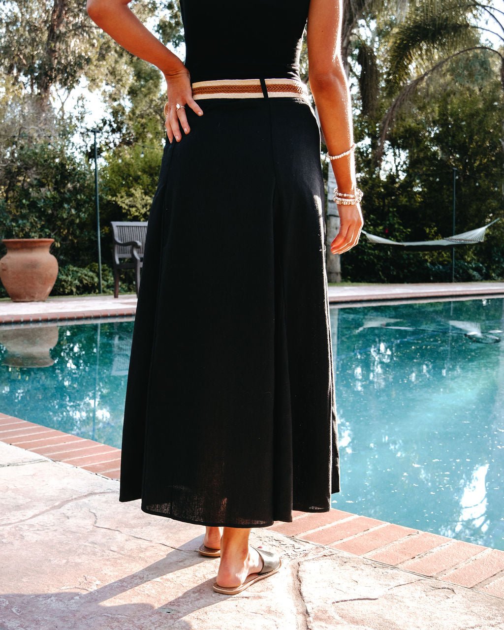 Carefree Livin Black Belted Maxi Skirt - Magnolia Boutique