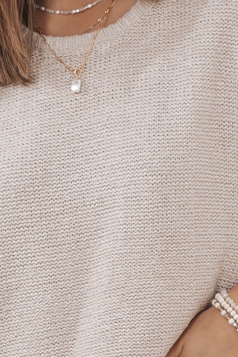 Champagne Sleeveless Pullover Sweater - Magnolia Boutique