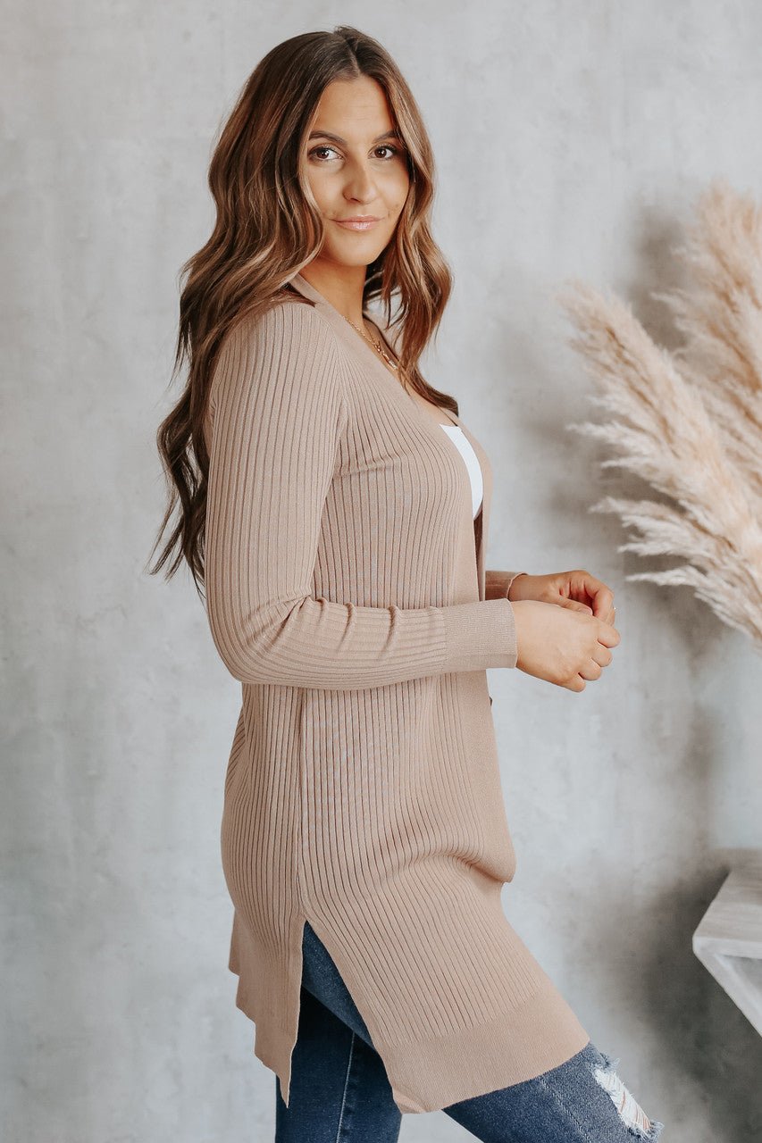 Charleston Open Front Ribbed Cardigan - Magnolia Boutique