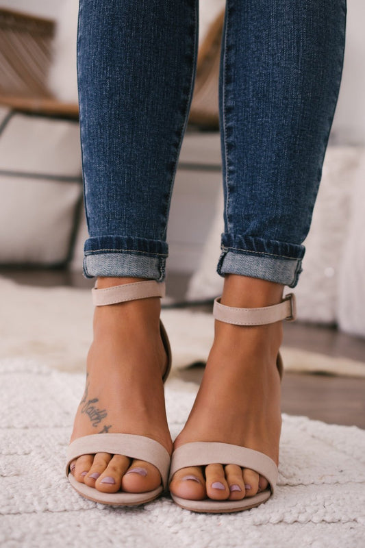 Chinese Laundry Jody Faux Suede Heels - Nude - FINAL SALE - Magnolia Boutique