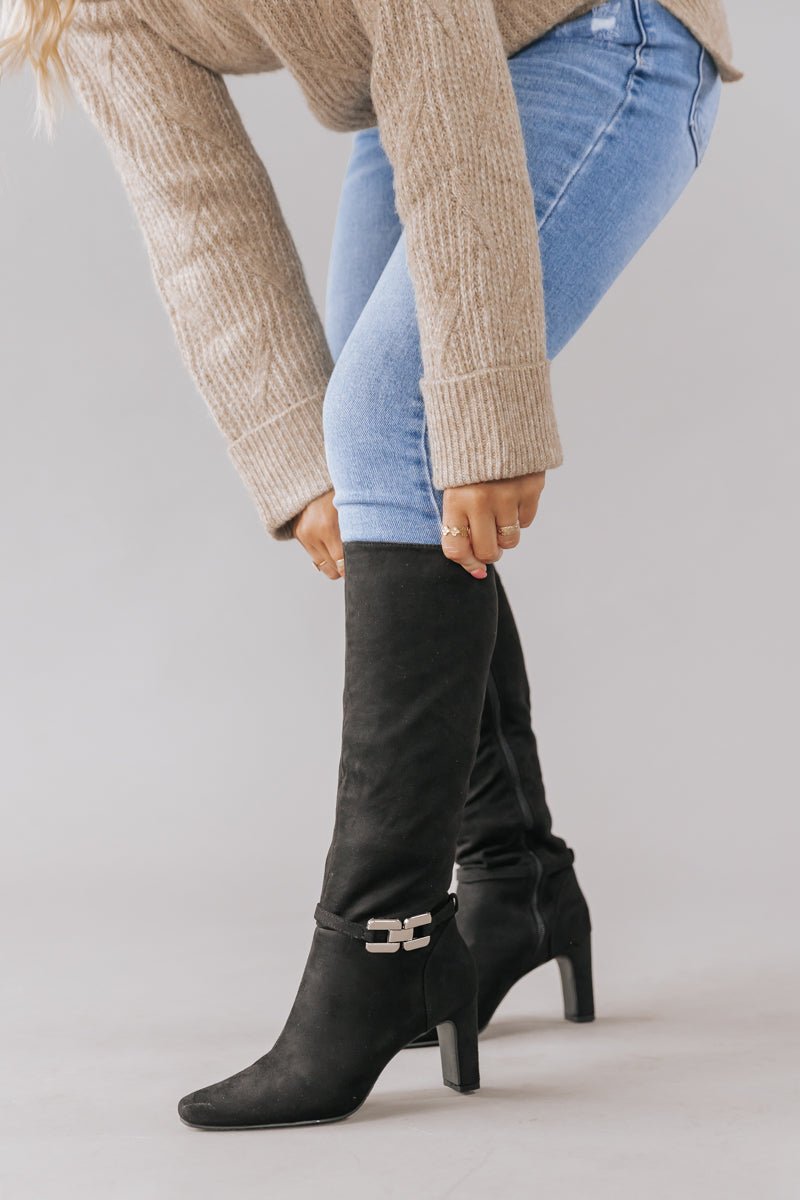 Chinese laundry over hot sale the knee boots suede