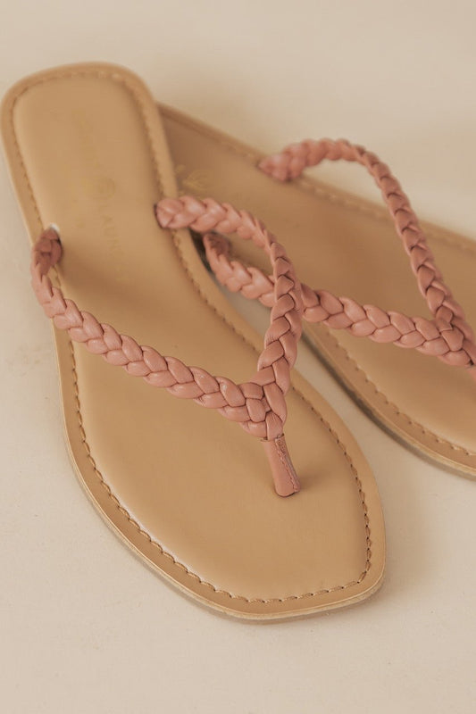 Chinese Laundry Rowe Leather Thong Sandals - Rose - FINAL SALE - Magnolia Boutique