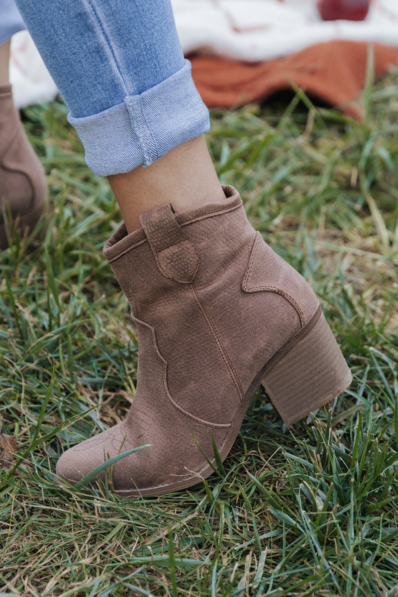 Chinese Laundry Unite Taupe Western Bootie - Magnolia Boutique