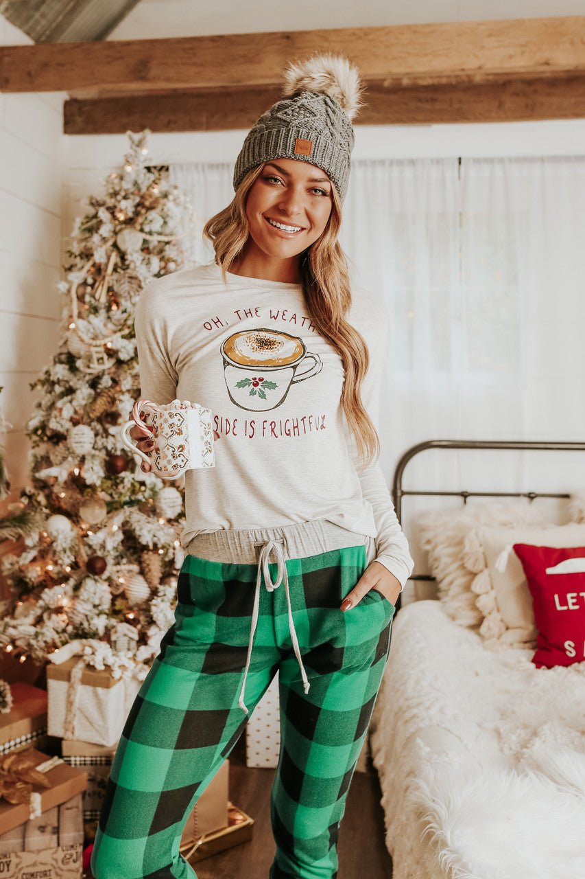 Christmas Morning Green Plaid Pajama Set - FINAL SALE - Magnolia Boutique