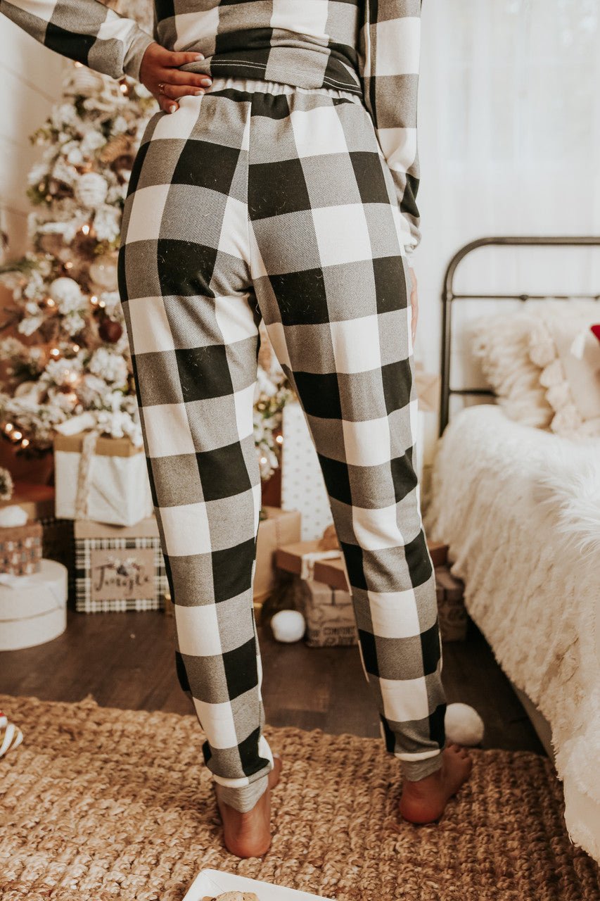 Christmas Morning Ivory Plaid Pajama Set - FINAL SALE - Magnolia Boutique