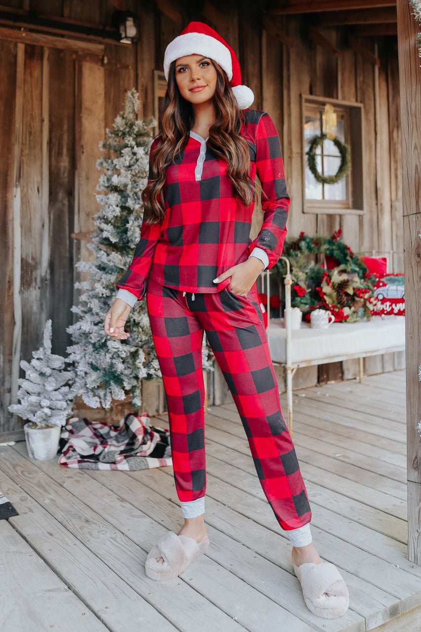 Christmas Morning Red Plaid Pajama Set - FINAL SALE