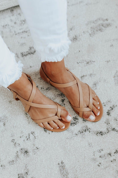 CL by Laundry Active Natural Leather Sandals - Magnolia Boutique