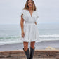 Coastal Cowgirl White Smocked Mini Dress - Magnolia Boutique