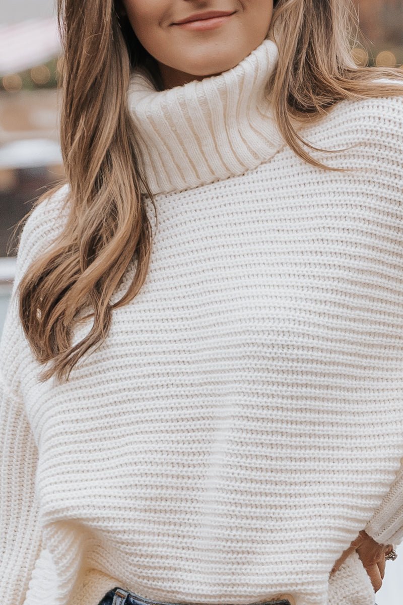 Chunky cream 2025 turtleneck sweater