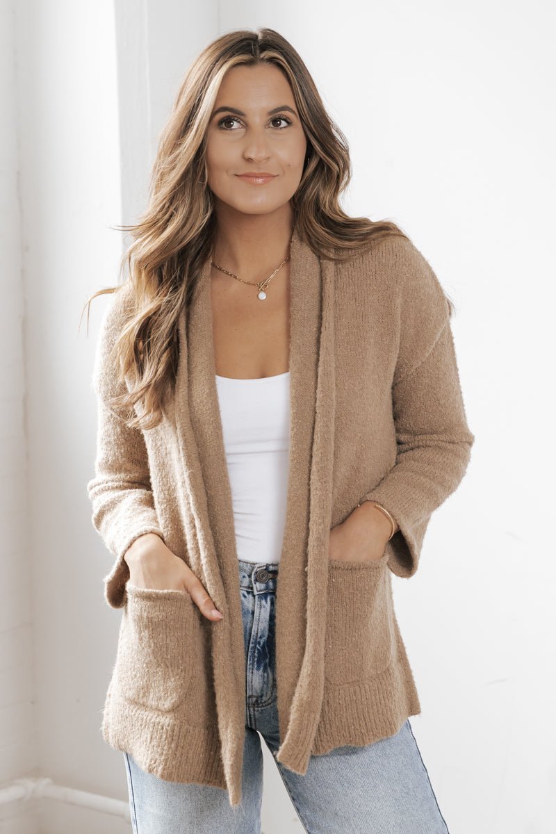 Dark on sale tan cardigan