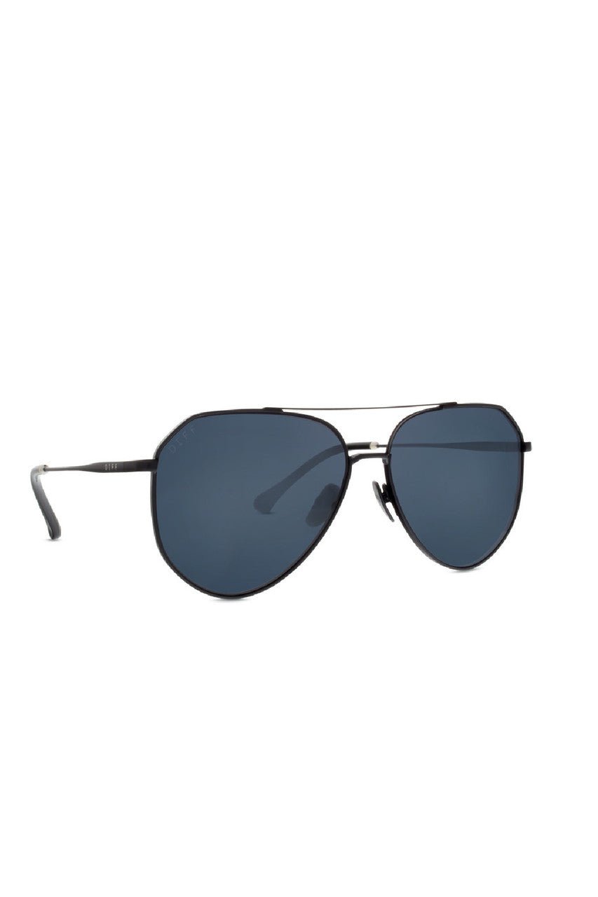 DIFF Eyewear Dash Matte Black & Solid Grey Sunglasses | FINAL SALE - Magnolia Boutique