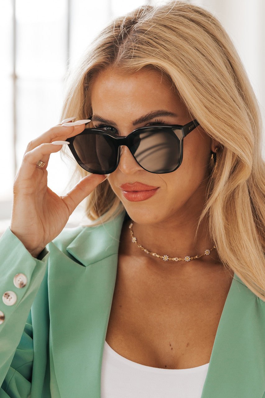 DIFF Eyewear Gia Black & Grey Sunglasses | FINAL SALE - Magnolia Boutique