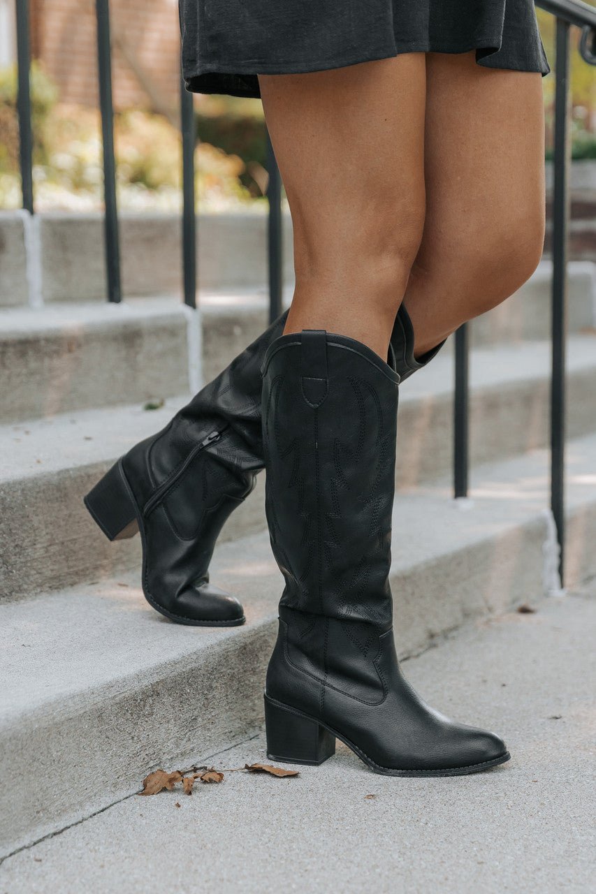 Dirty Laundry Upwind Tall Shaft Western Boot - Black - Size 7 Dirty Laundry Upwind Tall Shaft Western Boot - Black - Size 7