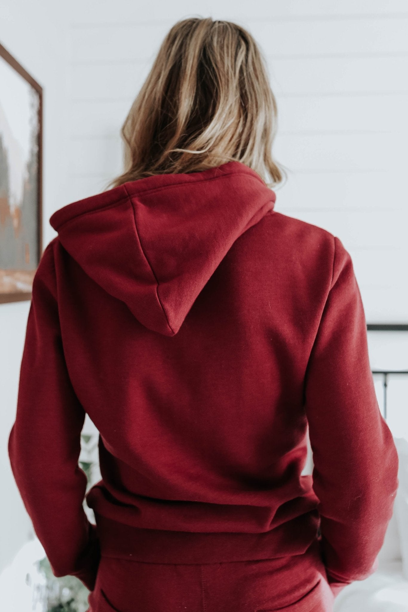 Drawstring Burgundy Fleece Hoodie - Magnolia Boutique