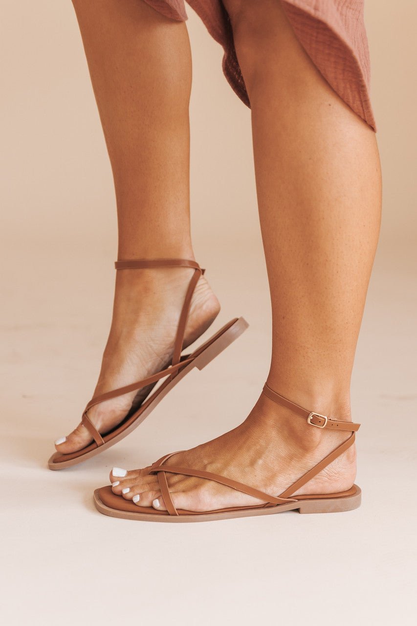 Elio Tan Strappy Sandals - Magnolia Boutique
