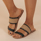 Ella Black Threaded Slide Sandals - FINAL SALE - Magnolia Boutique