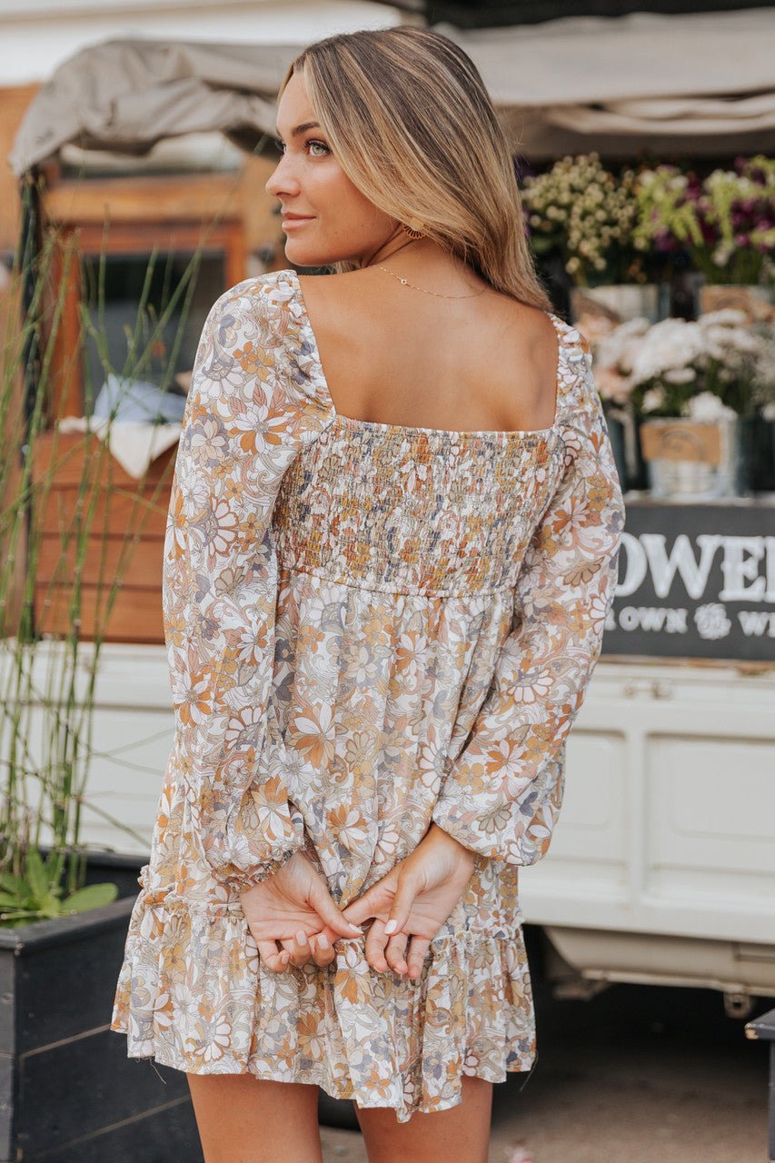 Fall Sweetheart Floral Long Sleeve Dress – Magnolia Boutique