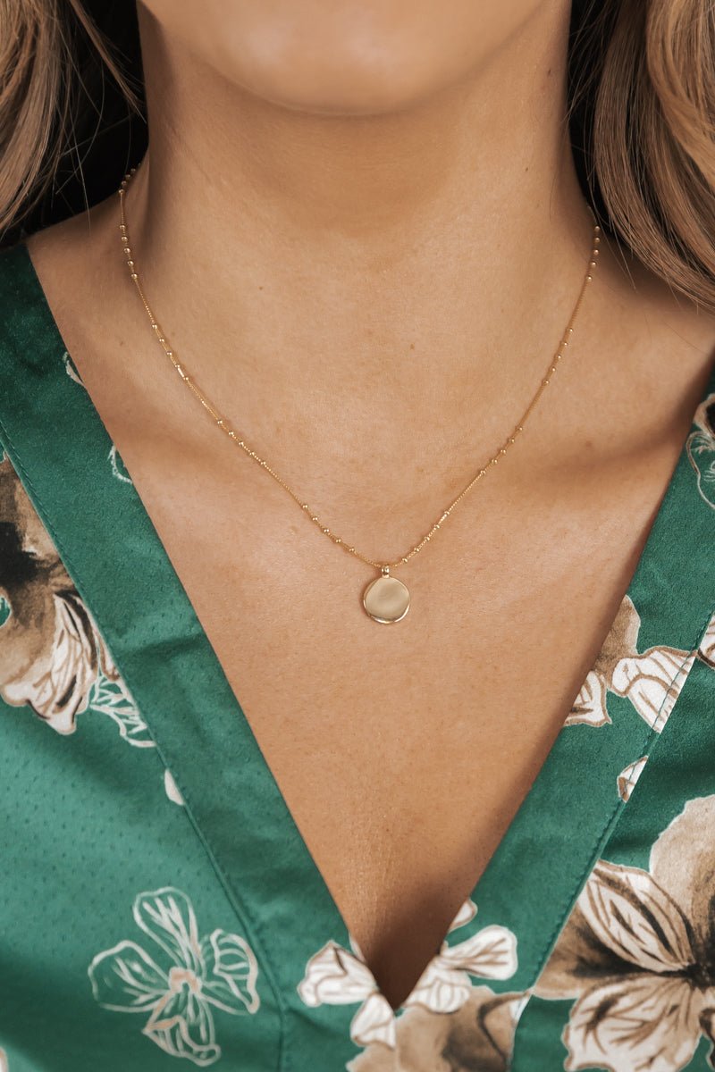 Gold Coin Pendant Chain Necklace - Magnolia Boutique