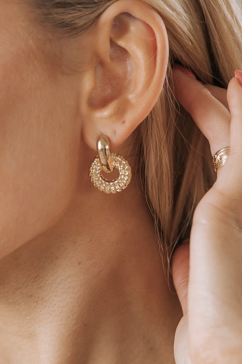 Gold Dangle Statement Earrings - Magnolia Boutique