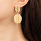 Gold Double Folded Hammered Disk Drop Earrings - FINAL SALE - Magnolia Boutique