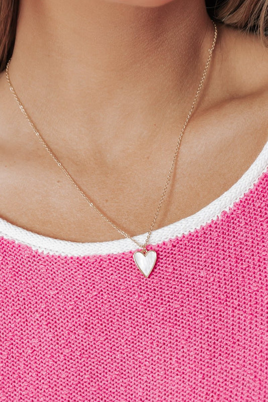 Gold Heart Shaped Pendant Necklace - Magnolia Boutique