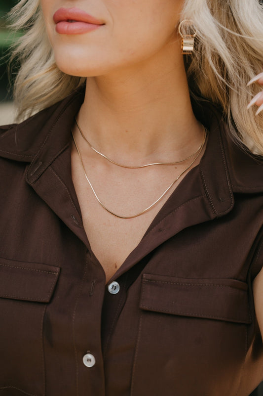 Gold Layered Snake Chain Necklace - Magnolia Boutique