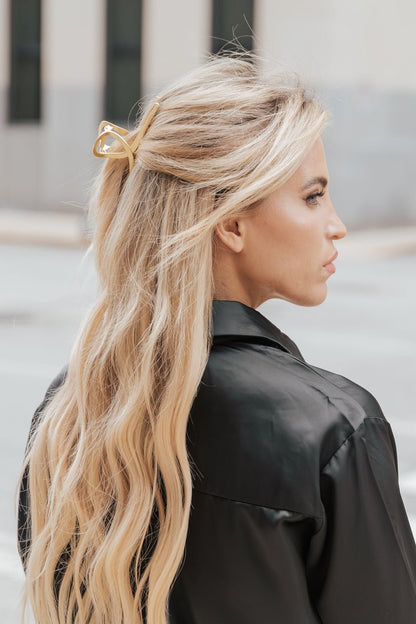 Gold Matte Pretzel Hair Clip - Magnolia Boutique